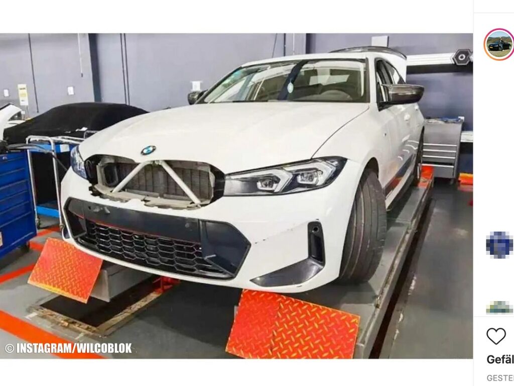 リーク写真】 2022年登場予定の新型BMW 3シリーズのフェイスリフト中の